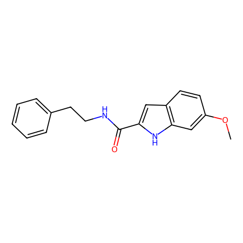 6-methoxy-N-phenethyl-1H-indole-2-carboxamide structure