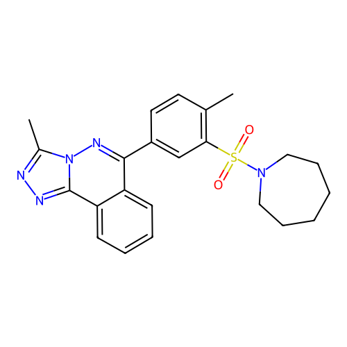 6-(3-(azepan-1-ylsulfonyl)-4-methylphenyl)-3-methyl-[1,2,4]triazolo[3,4-a]phthalazine structure