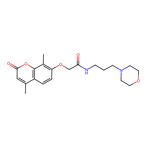 2-[(4,8-dimethyl-2-oxo-2H-chromen-7-yl)oxy]-N-[3-(morpholin-4-yl)propyl]acetamide structure