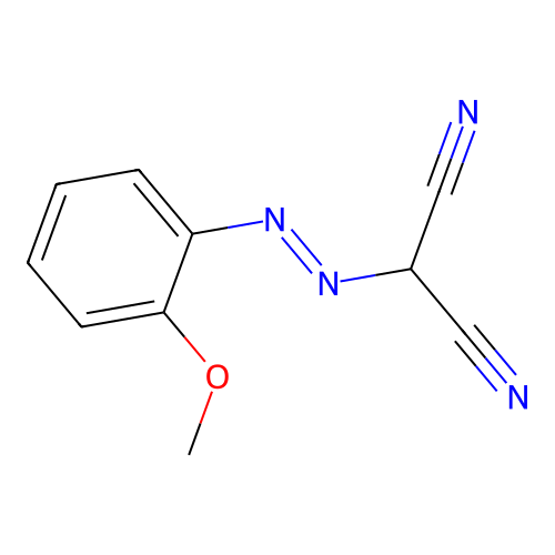 2-[(2-Methoxyphenyl)diazenyl]propanedinitrile structure