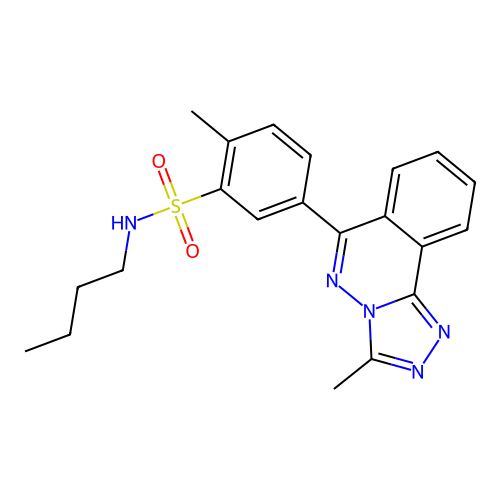 N-butyl-2-methyl-5-(3-methyl-[1,2,4]triazolo[3,4-a]phthalazin-6-yl)benzenesulfonamide structure
