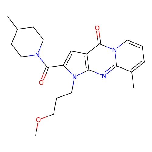 1-(3-methoxypropyl)-9-methyl-2-(4-methylpiperidine-1-carbonyl)pyrido[1,2-a]pyrrolo[2,3-d]pyrimidin-4(1H)-one structure