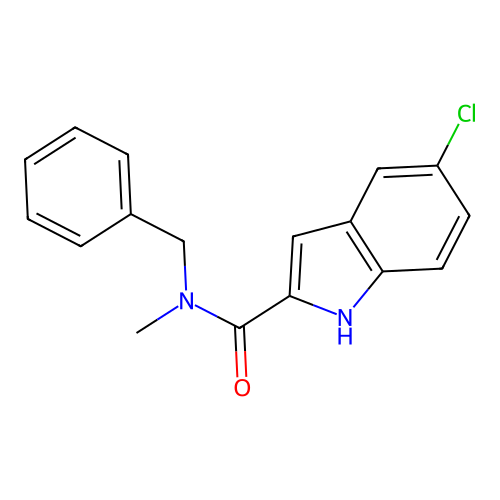 N-benzyl-5-chloro-N-methyl-1H-indole-2-carboxamide structure