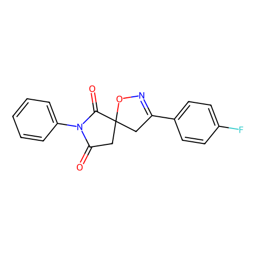3-(4-Fluorophenyl)-7-phenyl-1-oxa-2,7-diazaspiro[4.4]non-2-ene-6,8-dione structure