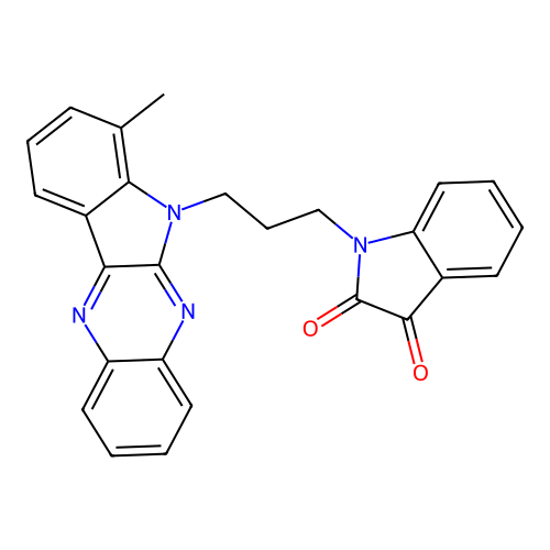 1-(3-(7-Methyl-6H-indolo[2,3-b]quinoxalin-6-yl)propyl)indoline-2,3-dione structure