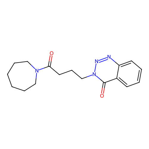 3-[4-(azepan-1-yl)-4-oxobutyl]-1,2,3-benzotriazin-4(3H)-one structure