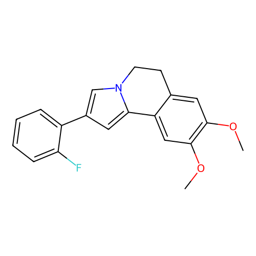 2-(2-Fluorophenyl)-8,9-dimethoxy-5,6-dihydropyrrolo[2,1-a]isoquinoline structure