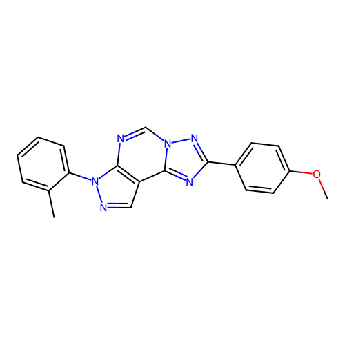 2-(4-methoxyphenyl)-7-(o-tolyl)-7H-pyrazolo[4,3-e][1,2,4]triazolo[1,5-c]pyrimidine structure