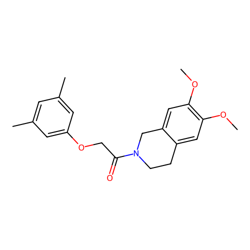 1-(6,7-dimethoxy-3,4-dihydro-1H-isoquinolin-2-yl)-2-(3,5-dimethylphenoxy)ethanone structure
