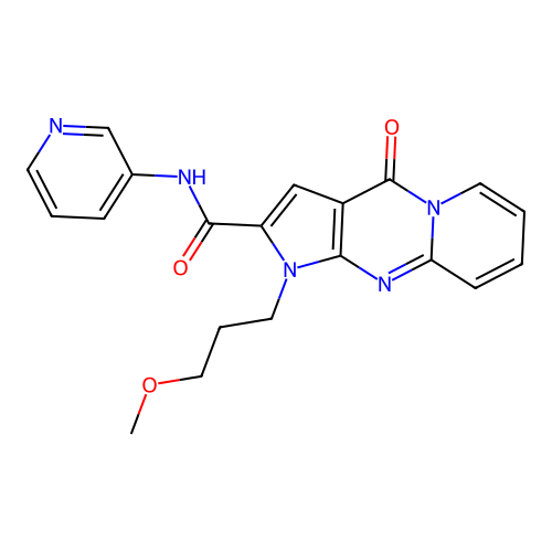 1-(3-methoxypropyl)-4-oxo-N-(pyridin-3-yl)-1,4-dihydropyrido[1,2-a]pyrrolo[2,3-d]pyrimidine-2-carboxamide structure