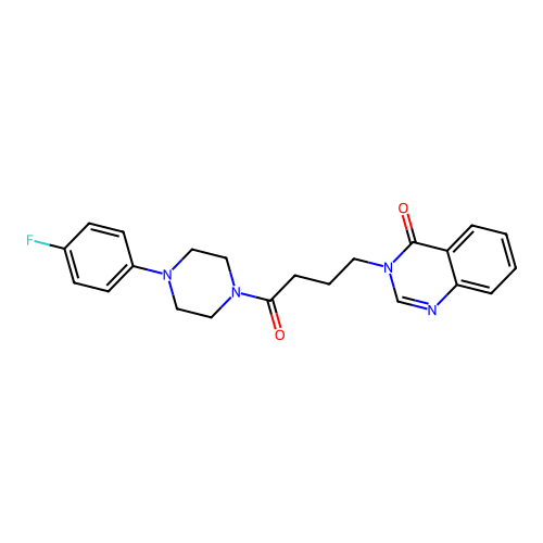 3-{4-[4-(4-fluorophenyl)piperazino]-4-oxobutyl}-4(3H)-quinazolinone structure