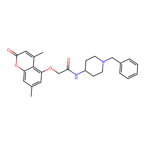 N-(1-benzylpiperidin-4-yl)-2-((4,7-dimethyl-2-oxo-2H-chromen-5-yl)oxy)acetamide structure