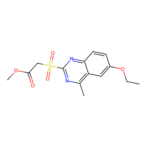 Methyl [(6-ethoxy-4-methylquinazolin-2-yl)sulfonyl]acetate structure
