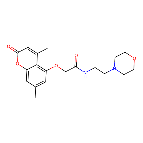 2-[(4,7-dimethyl-2-oxo-2H-chromen-5-yl)oxy]-N-[2-(morpholin-4-yl)ethyl]acetamide structure