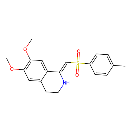 (Z)-6,7-dimethoxy-1-(tosylmethylene)-1,2,3,4-tetrahydroisoquinoline structure