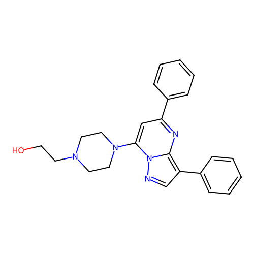 2-(4-(3,5-Diphenylpyrazolo[1,5-a]pyrimidin-7-yl)piperazin-1-yl)ethanol structure
