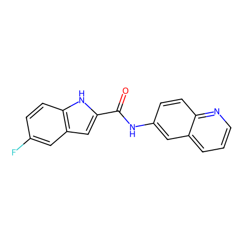 5-fluoro-N-(quinolin-6-yl)-1H-indole-2-carboxamide structure