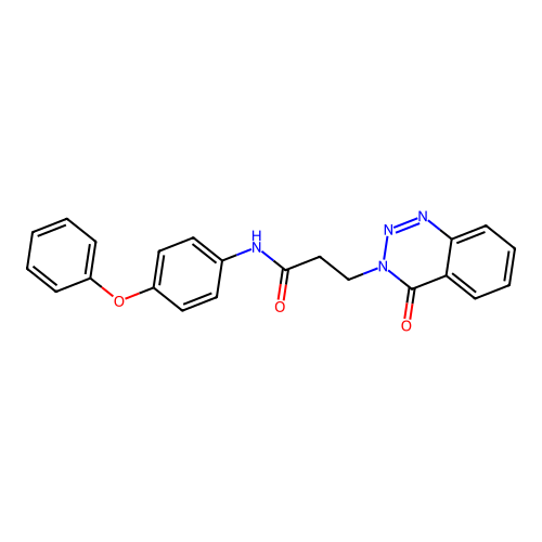 3-(4-oxo-1,2,3-benzotriazin-3(4H)-yl)-N-(4-phenoxyphenyl)propanamide structure