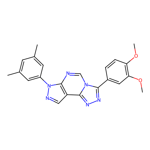 3-(3,4-dimethoxyphenyl)-7-(3,5-dimethylphenyl)-7H-pyrazolo[4,3-e][1,2,4]triazolo[4,3-c]pyrimidine structure