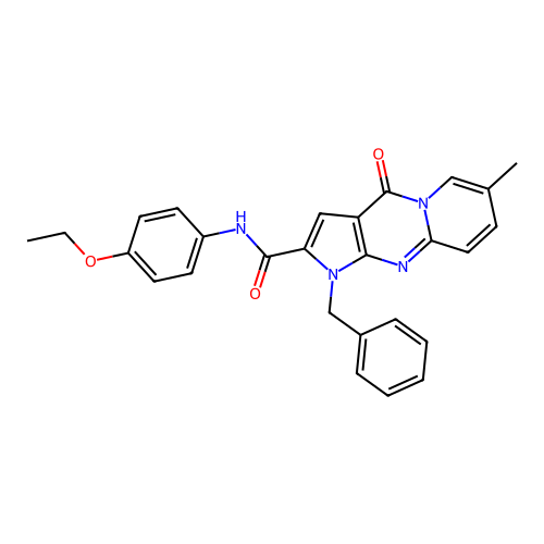 1-benzyl-N-(4-ethoxyphenyl)-7-methyl-4-oxo-1,4-dihydropyrido[1,2-a]pyrrolo[2,3-d]pyrimidine-2-carboxamide structure