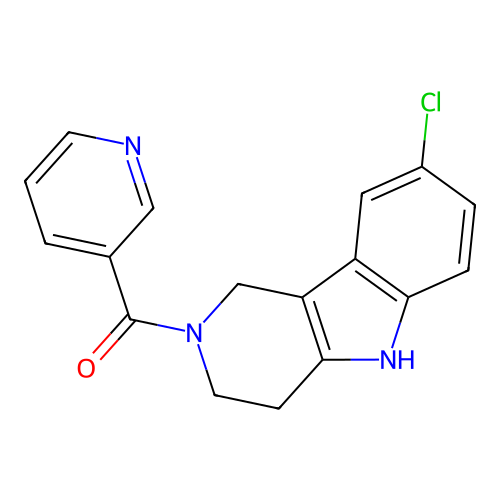 (8-Chloro-1,3,4,5-tetrahydropyrido[4,3-b]indol-2-yl)-pyridin-3-ylmethanone structure