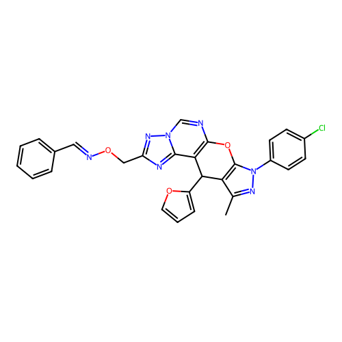 C28H20ClN7O3 structure