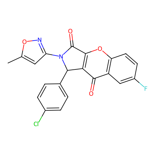 C21H12ClFN2O4 structure