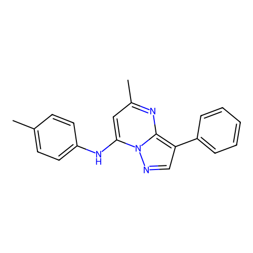 5-methyl-N-(4-methylphenyl)-3-phenylpyrazolo[1,5-a]pyrimidin-7-amine structure