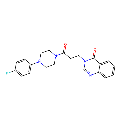3-{3-[4-(4-fluorophenyl)piperazin-1-yl]-3-oxopropyl}quinazolin-4(3H)-one structure