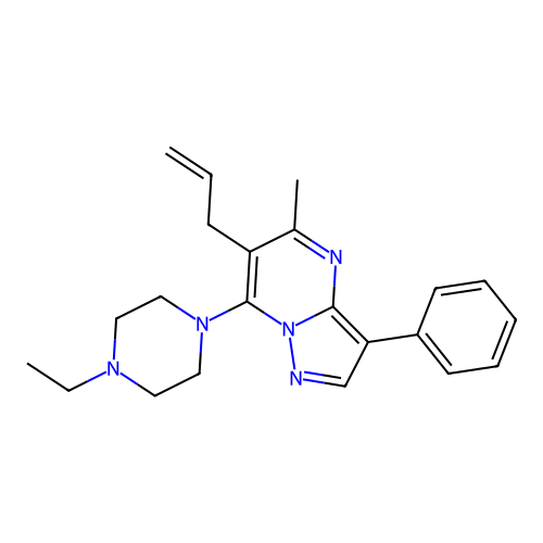 6-Allyl-7-(4-ethylpiperazin-1-yl)-5-methyl-3-phenylpyrazolo[1,5-a]pyrimidine structure