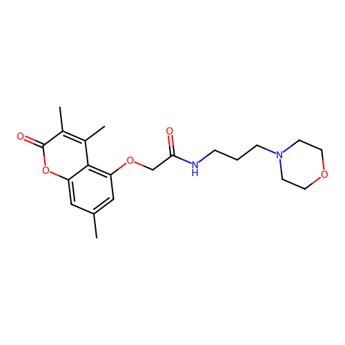 N-(3-morpholin-4-ylpropyl)-2-(3,4,7-trimethyl-2-oxo-chromen-5-yl)oxy-acetamide structure