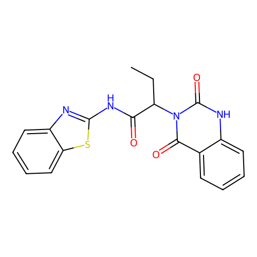 N-(1,3-benzothiazol-2-yl)-2-(2-hydroxy-4-oxoquinazolin-3(4H)-yl)butanamide structure