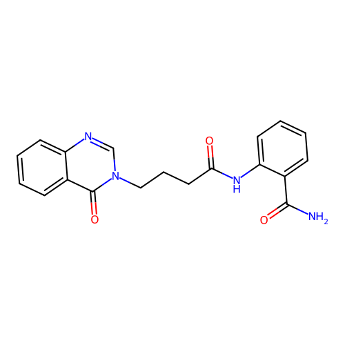 2-(4-(4-oxoquinazolin-3(4H)-yl)butanamido)benzamide structure