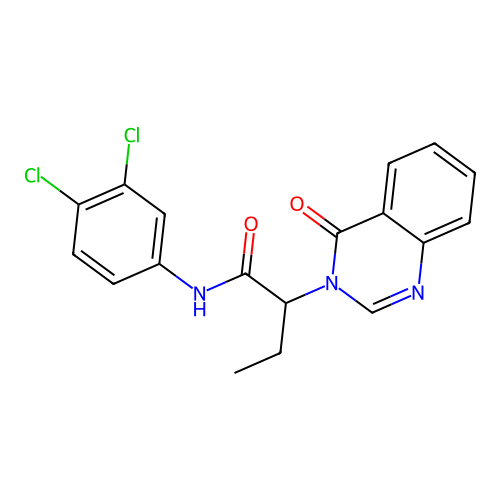 N-(3,4-dichlorophenyl)-2-(4-oxoquinazolin-3(4H)-yl)butanamide structure