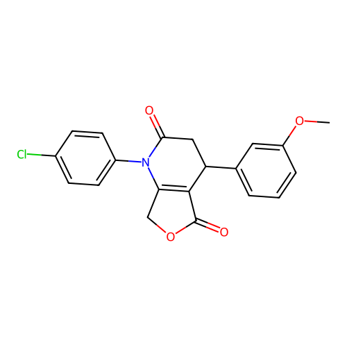 1-(4-chlorophenyl)-4-(3-methoxyphenyl)-3,4-dihydrofuro[3,4-b]pyridine-2,5(1H,7H)-dione structure