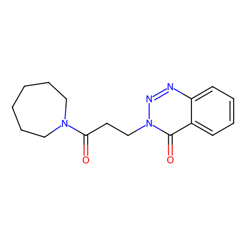 3-[3-(azepan-1-yl)-3-oxopropyl]-1,2,3-benzotriazin-4(3H)-one structure