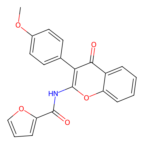 N-(3-(4-methoxyphenyl)-4-oxo-4H-chromen-2-yl)furan-2-carboxamide structure