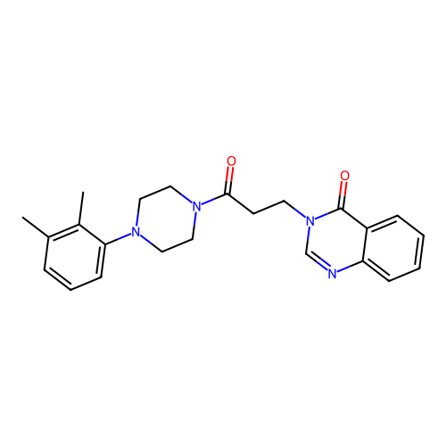 3-{3-[4-(2,3-dimethylphenyl)-1-piperazinyl]-3-oxopropyl}-4(3H)-quinazolinone structure