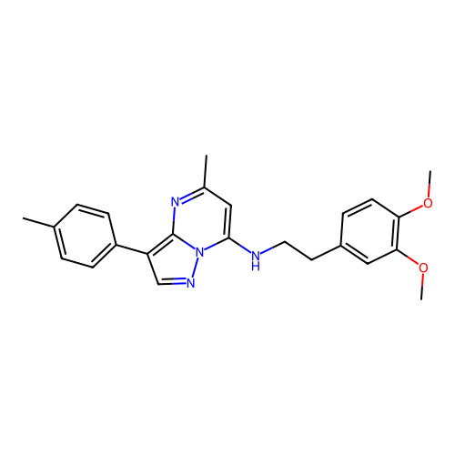 N-[2-(3,4-dimethoxyphenyl)ethyl]-5-methyl-3-(4-methylphenyl)pyrazolo[1,5-a]pyrimidin-7-amine structure