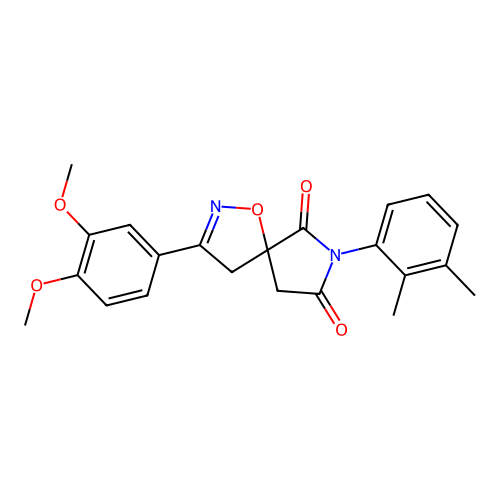 3-(3,4-dimethoxyphenyl)-7-(2,3-dimethylphenyl)-1-oxa-2,7-diazaspiro[4.4]non-2-ene-6,8-dione structure