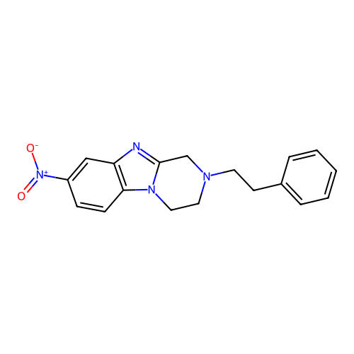 8-Nitro-2-(2-phenylethyl)-1,2,3,4-tetrahydropyrazino[1,2-a]benzimidazole structure
