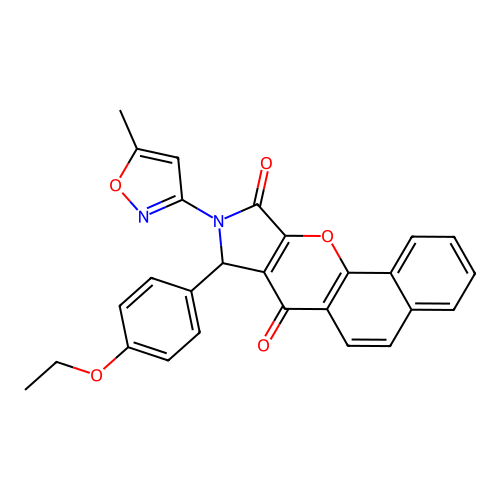 8-(4-ethoxyphenyl)-9-(5-methyl-1,2-oxazol-3-yl)-8,9-dihydrobenzo[7,8]chromeno[2,3-c]pyrrole-7,10-dione structure