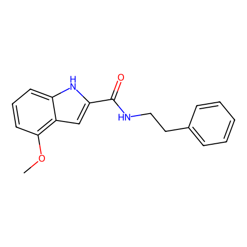 4-methoxy-N-(2-phenylethyl)-1H-indole-2-carboxamide structure