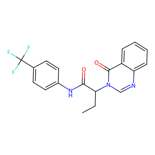 2-(4-oxoquinazolin-3(4H)-yl)-N-(4-(trifluoromethyl)phenyl)butanamide structure