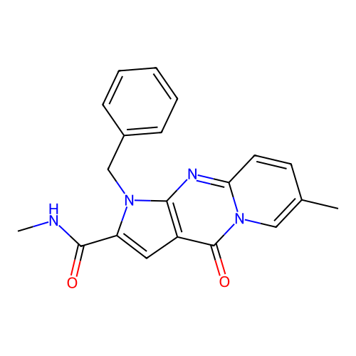 1-benzyl-N,7-dimethyl-4-oxo-1,4-dihydropyrido[1,2-a]pyrrolo[2,3-d]pyrimidine-2-carboxamide structure