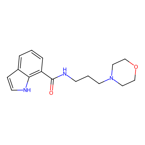 N-(3-morpholinopropyl)-1H-indole-7-carboxamide structure