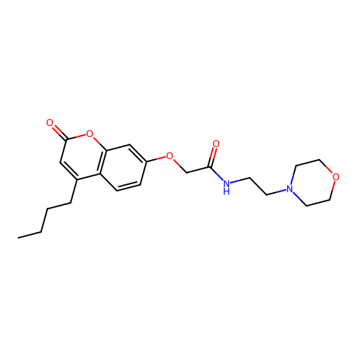2-(4-butyl-2-oxochromen-7-yl)oxy-N-(2-morpholin-4-ylethyl)acetamide structure