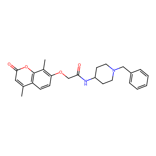 N-(1-benzylpiperidin-4-yl)-2-((4,8-dimethyl-2-oxo-2H-chromen-7-yl)oxy)acetamide structure