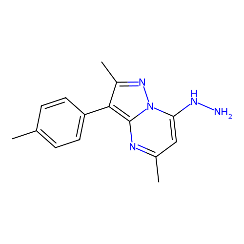 7-Hydrazino-2,5-dimethyl-3-(4-methylphenyl)pyrazolo[1,5-a]pyrimidine structure