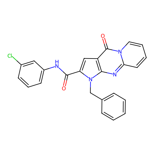1-benzyl-N-(3-chlorophenyl)-4-oxo-1,4-dihydropyrido[1,2-a]pyrrolo[2,3-d]pyrimidine-2-carboxamide structure